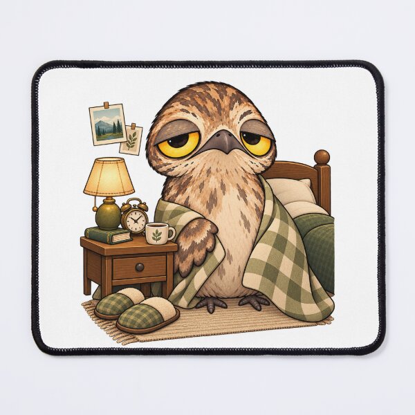Item preview, Cozy Sleeping Potoo Bird | Cute Sleepy Owl Bedtime Coffee Lover designed and sold by MrDev.