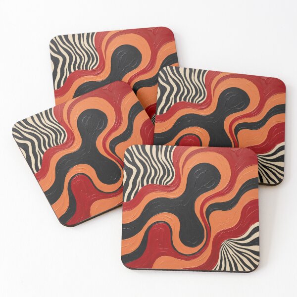 Item preview, Retro Psychedelic Abstract Wavy Lines designed and sold by arteresting-art.