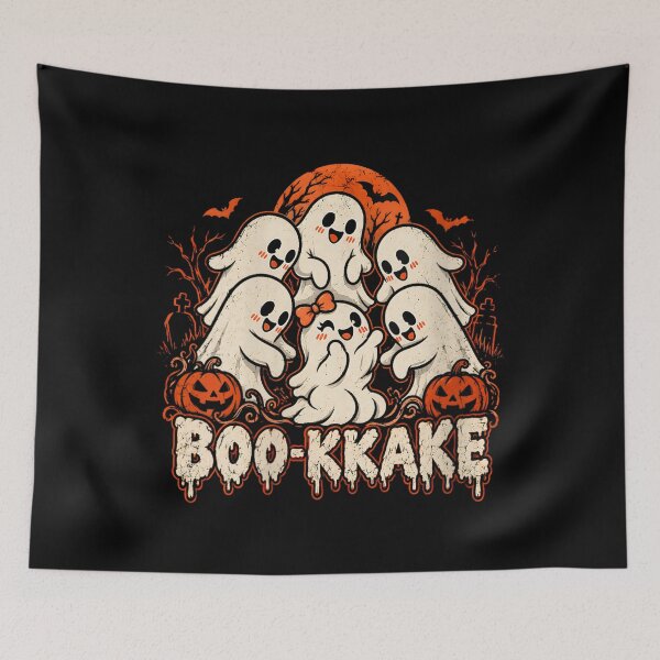 Item preview, Boo-kkake Japanese Ghost Funny Halloween  designed and sold by FableMind.
