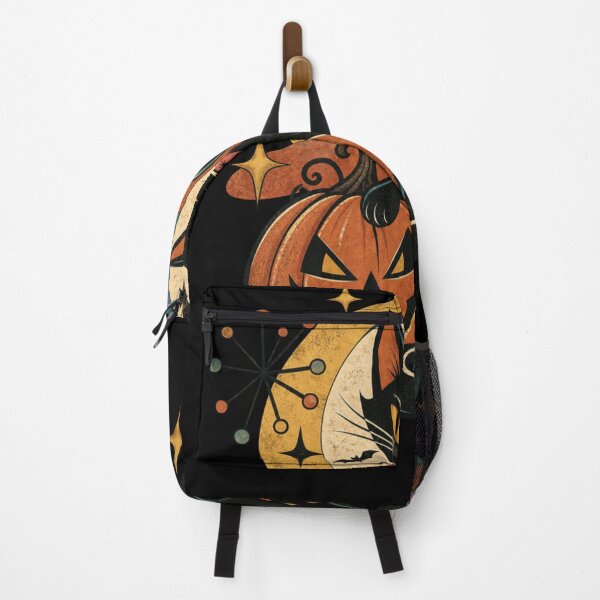 Item preview, Black Cat and Pumpkin Atomic Retro Halloween designed and sold by raewaelchi.