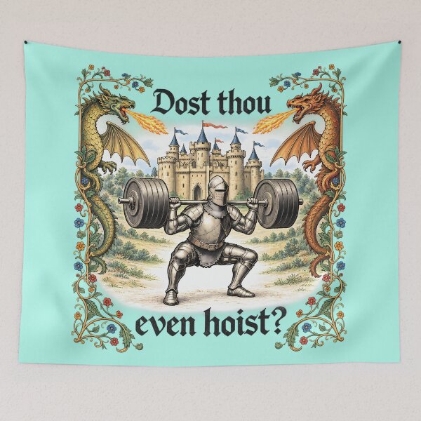Item preview, Dost Thou Even Hoist Medieval Gym designed and sold by Boiledbrain-SP.