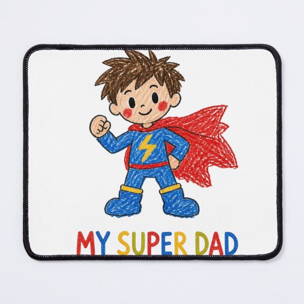Item preview, My Super Dad Superhero Family Art designed and sold by Pawfect Vibes Hub.