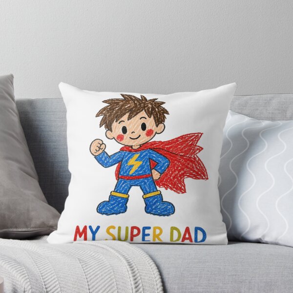 Aperçu de l'œuvre Mon super papa, l'art de ma famille de super-héros créée et vendue par Pawfect Vibes Hub.