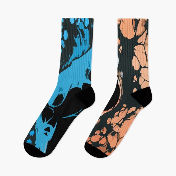 Item preview, Digital Colorful Abstract Patterns in Orange, Blue and Black designed and sold by ShopieHome.