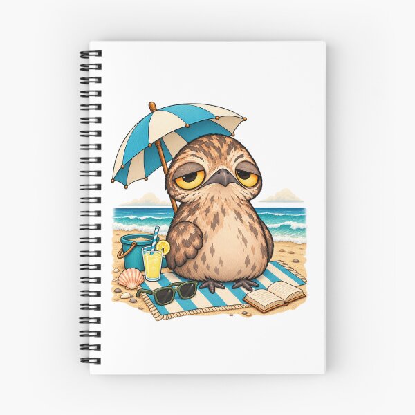 Item preview, Sleepy Potoo at the Beach | Cute Tropical Potoo Bird Summer Vacation designed and sold by MrDev.