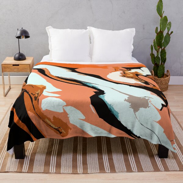Item preview, Digital Colorful Abstract Patterns in Orange, White and Black designed and sold by ShopieHome.