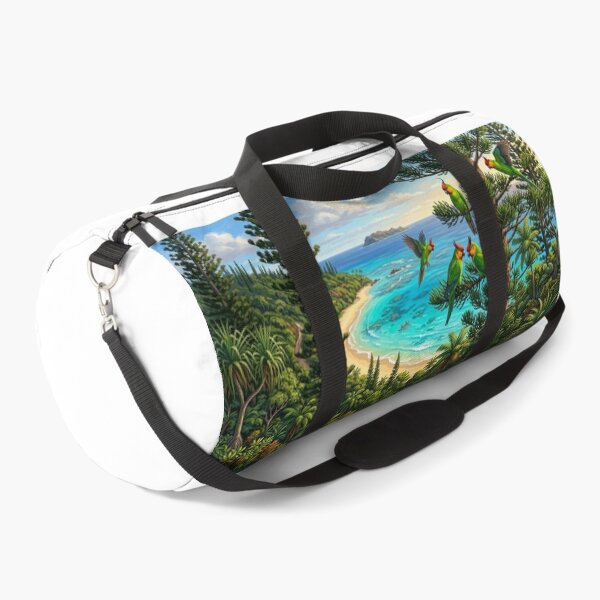 Item preview, Horned Parakeets — Soaring Above the Turquoise Bay designed and sold by Hawaii26.