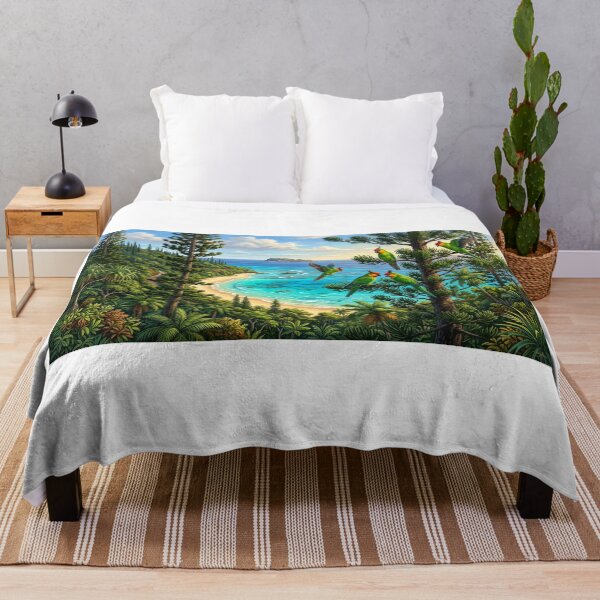 Item preview, Horned Parakeets — Soaring Above the Turquoise Bay designed and sold by Hawaii26.