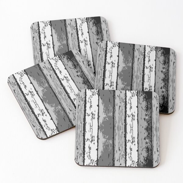 Item preview, Vertical Vintage Wooden Stripes Patterns in Grey designed and sold by ShopieHome.