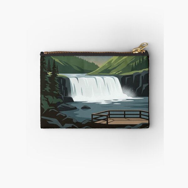 Item preview, Brooks Falls Alaska Vintage WPA Travel Badge Sticker designed and sold by DetourDgn.