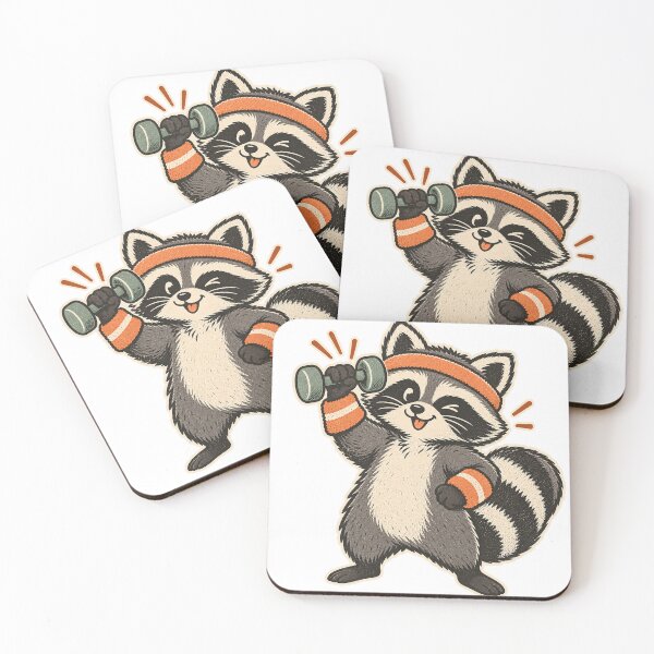 Item preview, Retro Gym Racoon designed and sold by WaynesCave.
