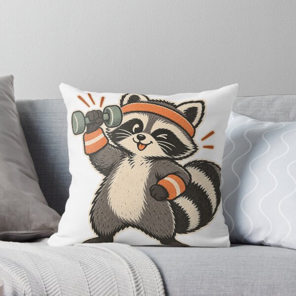 Item preview, Retro Gym Racoon designed and sold by WaynesCave.