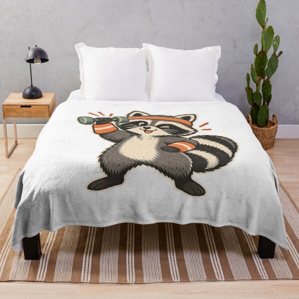 Item preview, Retro Gym Racoon designed and sold by WaynesCave.