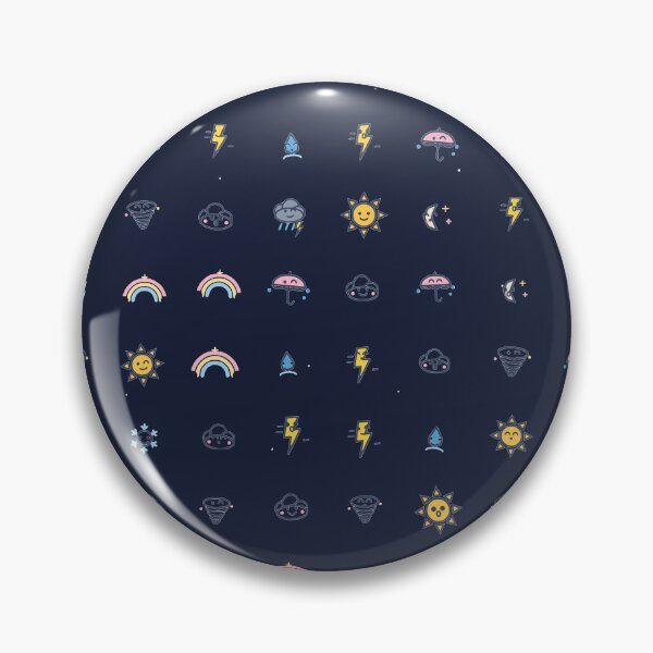 Item preview, Mini Cute Weather Icons Micro-Grid Seamless Pattern designed and sold by KungPowUnicorn.
