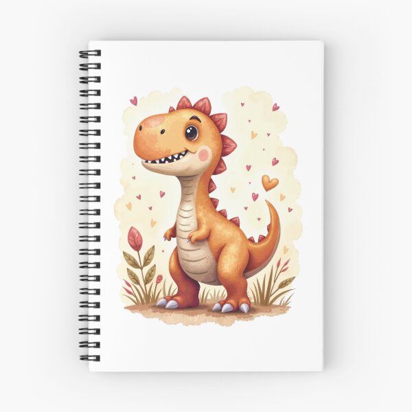 Item preview, Cute Orange Dinosaur with Hearts designed and sold by VFXguy.