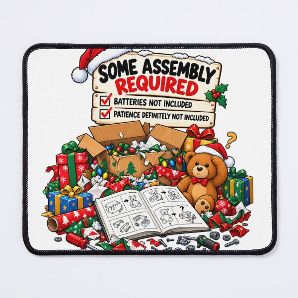 Item preview, Some Assembly Required Funny Christmas Design designed and sold by Kenzie & Co.