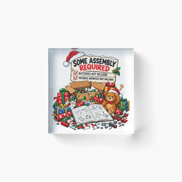 Item preview, Some Assembly Required Funny Christmas Design designed and sold by Kenzie & Co.