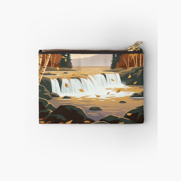 Item preview, Brooks Falls Autumn Alaska Vintage Poster Sticker designed and sold by DetourDgn.