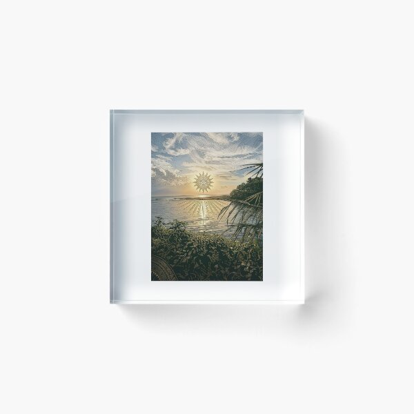 Item preview, Sacred Awakening — Tiki Sun over the Lagoon designed and sold by Hawaii26.