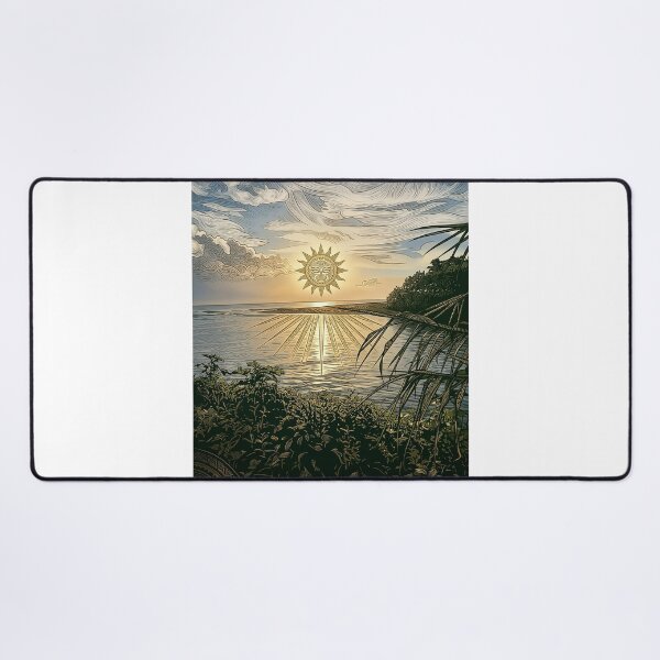 Item preview, Sacred Awakening — Tiki Sun over the Lagoon designed and sold by Hawaii26.