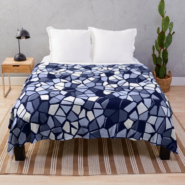 Item preview, Digital Design Mosaic Art Patterns in Blue designed and sold by ShopieHome.