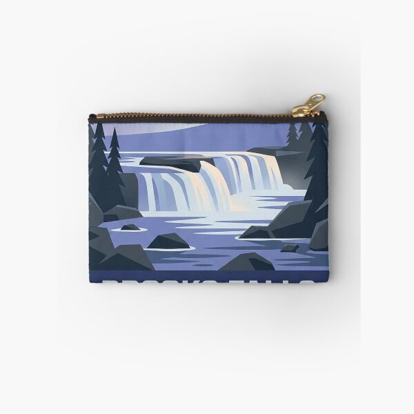 Item preview, Brooks Falls Blue Hour Modern Alaska Badge Sticker designed and sold by DetourDgn.