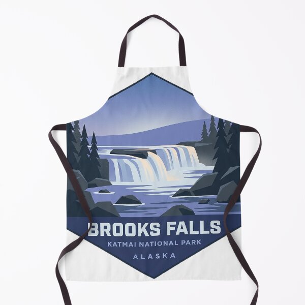 Item preview, Brooks Falls Blue Hour Modern Alaska Badge Sticker designed and sold by DetourDgn.