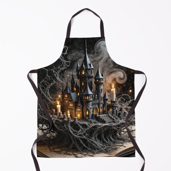 Item preview, Gothic Castle Emerging from Magic Book – Dark Fantasy Haunted Story Art Print designed and sold by Kaleidoscope Print.