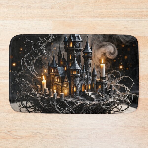 Item preview, Gothic Castle Emerging from Magic Book – Dark Fantasy Haunted Story Art Print designed and sold by Kaleidoscope Print.