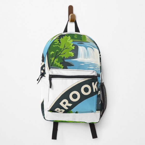 Item preview, Brooks Falls Summer Alaska Circular Badge Sticker designed and sold by DetourDgn.