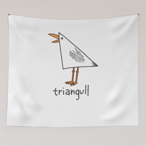 Item preview, Triangull Triangle Seagull Bird Pun designed and sold by OrlimarHIpo.
