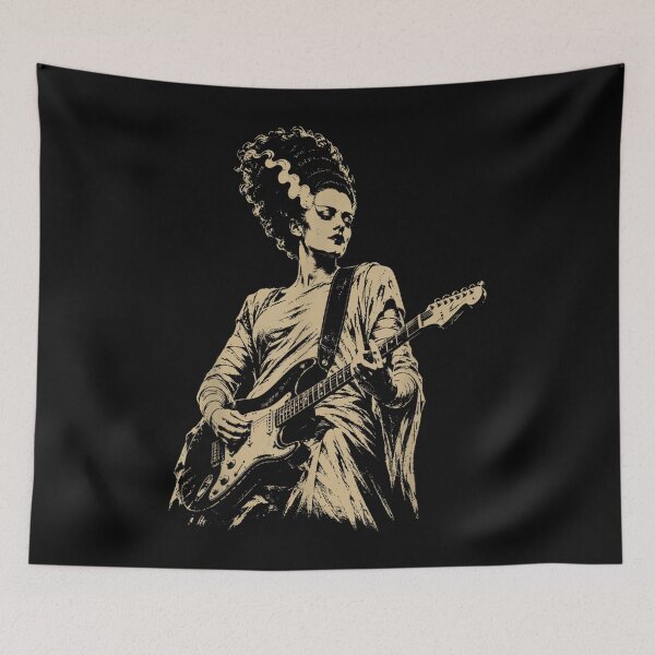 Item preview, Bride of Frankenstein Playing Guitar Halloween Guitarist designed and sold by raewaelchi.
