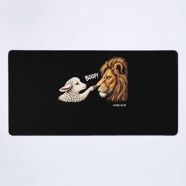 Item preview, Boop Luke 10:19 Funny Lion and Lamb Boop Bible Verse designed and sold by raewaelchi.
