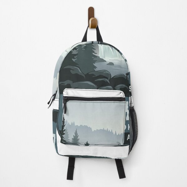 Item preview, Brooks Falls Misty Morning Alaska Badge Sticker designed and sold by DetourDgn.