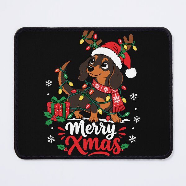 Item preview, Merry Xmas Dachshund Christmas Dog Holiday Lights Cute Wiener Dog designed and sold by mraihan.