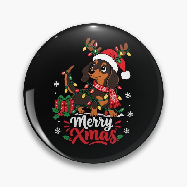 Item preview, Merry Xmas Dachshund Christmas Dog Holiday Lights Cute Wiener Dog designed and sold by mraihan.