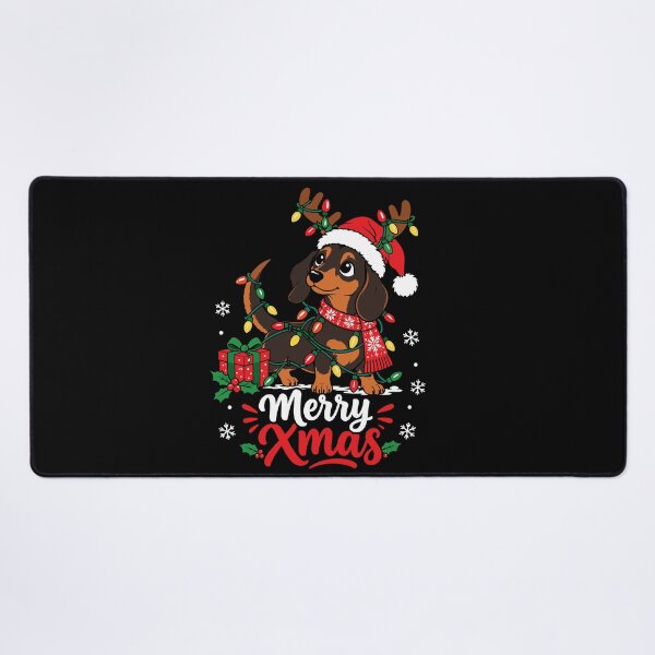Item preview, Merry Xmas Dachshund Christmas Dog Holiday Lights Cute Wiener Dog designed and sold by mraihan.