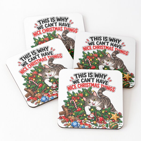 Item preview, This Is Why We Can't Have Nice Christmas Things Cat Design designed and sold by Kenzie & Co.