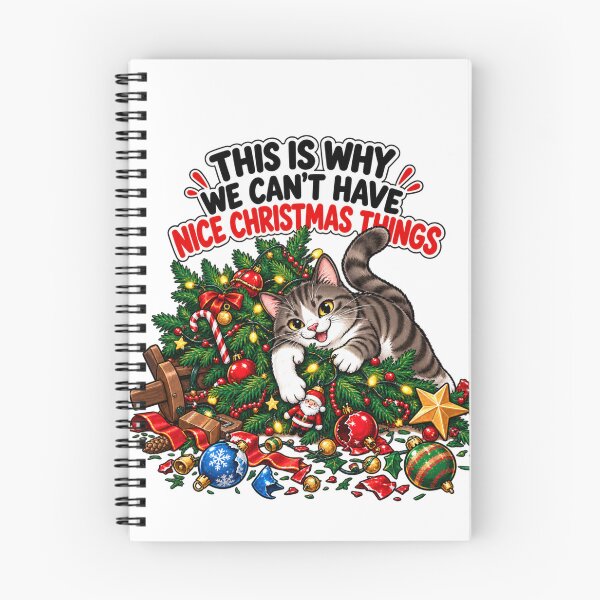 Item preview, This Is Why We Can't Have Nice Christmas Things Cat Design designed and sold by Kenzie & Co.