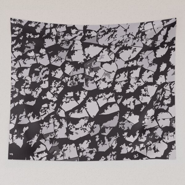 Item preview, Digital Organic Camouflage Pattern in Grey Black designed and sold by ShopieHome.