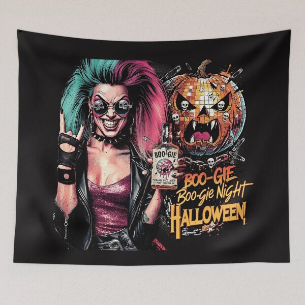 Item preview, Halloween Liquor Punk Rocker Disco Pumpkin designed and sold by Voodoo Store Paranormal Collections.