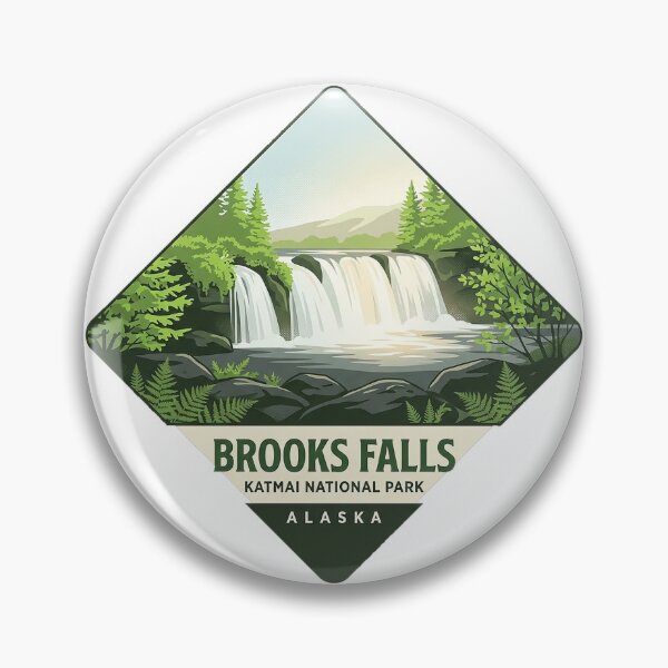 Item preview, Brooks Falls Spring Alaska Diamond Travel Sticker designed and sold by DetourDgn.