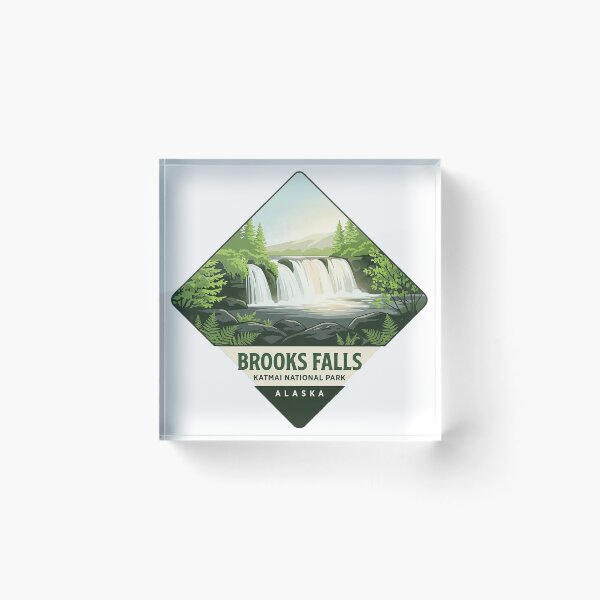 Item preview, Brooks Falls Spring Alaska Diamond Travel Sticker designed and sold by DetourDgn.