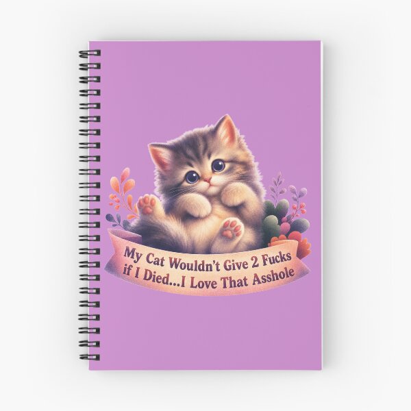Item preview, Cat Doesn't Give 2 Fucks designed and sold by Shy Fractal Designs.