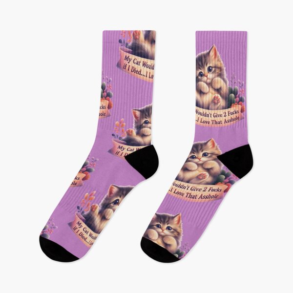 Item preview, Cat Doesn't Give 2 Fucks designed and sold by Shy Fractal Designs.