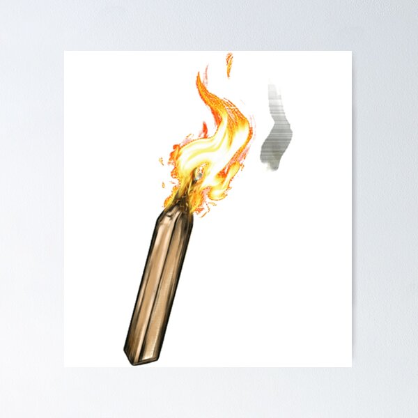 Item preview, a burning match  designed and sold by rangdinhoscar.