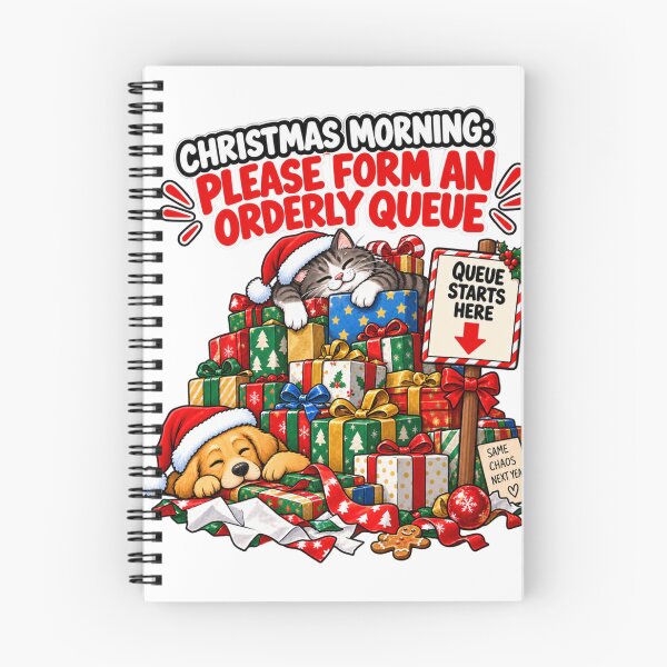 Item preview, Christmas Morning Please Form An Orderly Queue Funny Design designed and sold by Kenzie & Co.