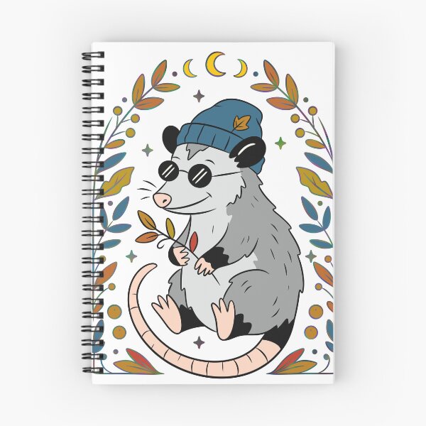 Item preview, Cool Opossum in Beanie & Sunglasses — Autumn Botanical Art designed and sold by Ink & Kind Studio.