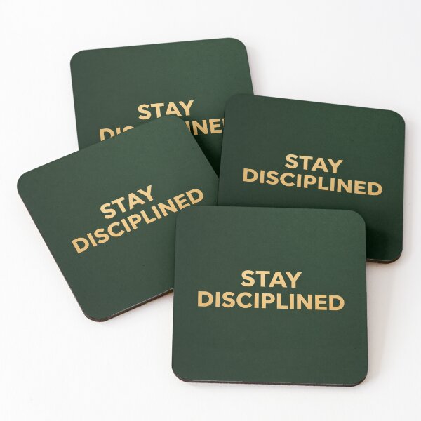 Item preview, Stay Disciplined | Minimalist Dark Green Money Poster designed and sold by Zaramodo.
