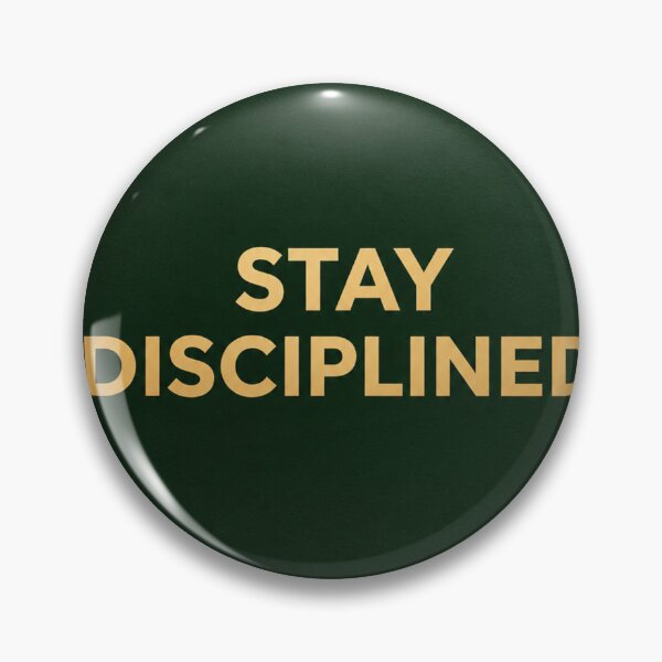 Item preview, Stay Disciplined | Minimalist Dark Green Money Poster designed and sold by Zaramodo.